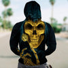 3D Death Skull Time Ticking For Death Unisex Zip Up Hoodie 009 - designfullprint
