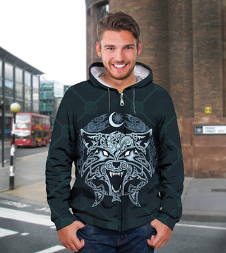 3D Viking Norse Fenrir Wolf Unisex Hoodie 005