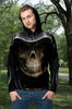 3D Skull Death Unisex Zip up Hoodie 002 - designfullprint