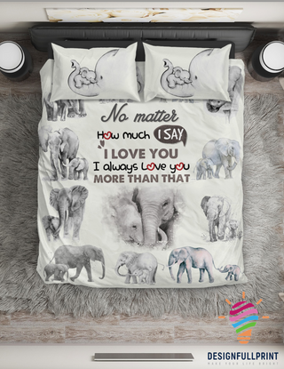 Gift For Elephant Lover Gift For Mom Elephant Love Mom And Baby Bedding Set CH