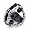 Gothic Skull Red Ring