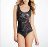 3D Skull Design Monokini - Skull and Roses Eternal Love - designfullprint