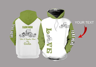 Gift For Mom Farm Mom Personalized US Unisex Size Hoodie Gift For Farmer