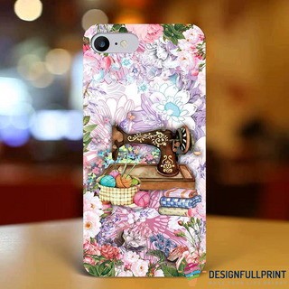 Vintage Sewing Machine and Knitting Yarn Phone Case CH