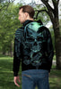 3D Green Skull Angel Wings Unisex Zip up Hoodie 005 - designfullprint