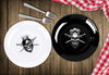 Skull Girl Sword Microwave Safe, BPA- Free Plate 003 - designfullprint