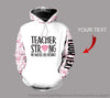 Gift For Teacher Multicolor Teacher Strong No Matter The Distance Personalized Unisex Hoodie