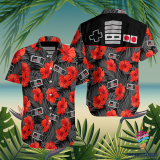 Gift For Gamer Game Controller Hawaii Button Shirt CM