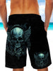 Ultra-light 3D Skull Drawstring Shorts for Men 007 - designfullprint
