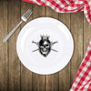 Skull Girl Sword Microwave Safe, BPA- Free Plate 003 - designfullprint