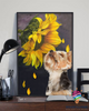 Yorkshire Terrier Sunflower Farmer Canvas Art and Poster CM Gifts For Dog Lovers Gift For Farmer