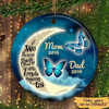 Gift For Butterfly Lover Moon And Butterflies Personalized Memorial Ornament LH
