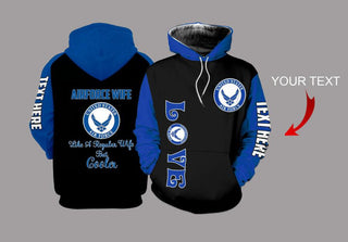 Airforce Wife Personalized US Unisex Size Hoodie