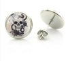 Rock Punk Skull Heart Stud Earrings