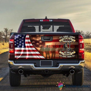 Gift For Veteran Lover Veteran, All Gave Some Some Gave All Truck Tailgate Decal Sticker Wrap CM