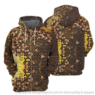 Bee Hoodie Pullover Zip Up Hoodie and Sweater Tshirt US Unisex Size HG