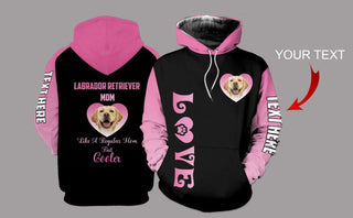 Gift For Mom Labrador Retriever Mom Personalized US Unisex Size Hoodie Gifts For Dog Lovers