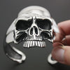 High Quality Stainless Steel Heavy Cuff Skull Bracelet