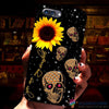 Skull Gift Sunflower Phone Case LH Skull Phone Case Sunflower Case