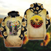 Gift For Elephant Lover Gift For Hippie Hippie I Hate People Sun Flower Guitar Elephant Unisex Hoodie CH