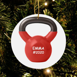 Fitness Kettlebell Personalized Ornament LH