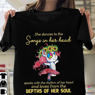 Gift For Hippie Unicorn Gifts Unicorn Depths Of Her Soul TShirt LH
