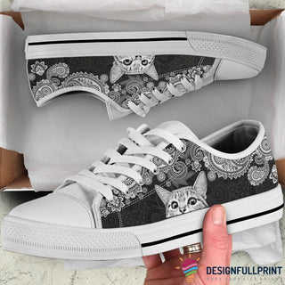 Cute Cat Lowtop Canvas Shoes NHD