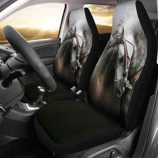 Gift For Horse Lover Beautiful White Horse Car Seat Cover