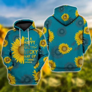 Gift For Hippie Hippie Im A Happy Go Lucky Ray Of Sunshine Unisex Hoodie CH