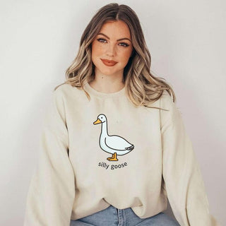 Printed silly goose sweatshirt, silly goose shirt, funny sweatshirt, funny HG