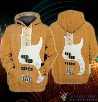 Brown Guitar Hoodie For Guitarist Unisex Hoodie CM