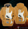 Brown Guitar Hoodie For Guitarist Unisex Hoodie CM