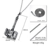 Solid Stainless Steel Mjölnir Viking Thors Hammer Pendant Necklace