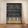 Music Instrument Piano Poster Music Poster God Grant Me The Serenity Poster LH Gift For Piano Lover