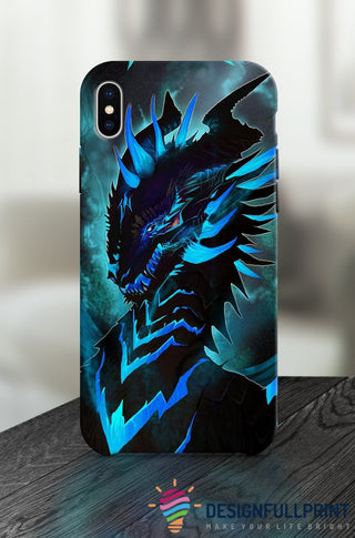 Gift For Dragon Lover Dragon Blue Light Print Phone Case LN