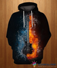 Guitar Water And Fire Hoodie For Guitarist Unisex Hoodie CM