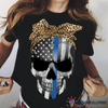 Skull Gift Skull Leopard Black T-Shirt HG