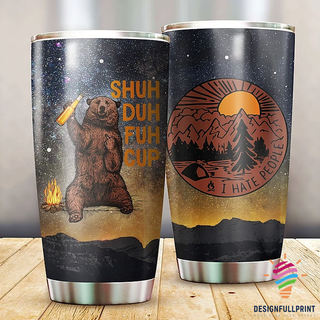 Bear Tumbler I Hate People Tumbler LH