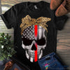 Skull Gift Black Skull Leopard T-Shirt HG
