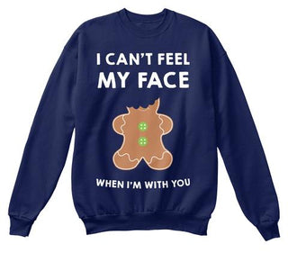 I Can t Feel My Face Christmas Sweater Ultra Cotton T-Shirt