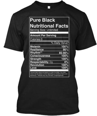 Pure Black Nutritional Facts Ultra Cotton Shirt