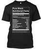 Pure Black Nutritional Facts Ultra Cotton Shirt