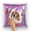 Beagle ﻿Sequin Cushion Cover - designfullprint