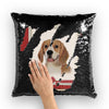 Beagle ﻿Sequin Cushion Cover - designfullprint