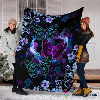 Gift For Butterfly Lover Cystic Fibrodid Blanket Butterfly LH