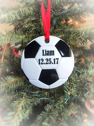 Personalized Soccer Ball Ornament LH
