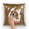 Beagle ﻿Sequin Cushion Cover - designfullprint