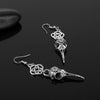 Viking Compass Rune Skull Earrings - designfullprint