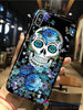 Skull Gift Blue Floral Skull Phone Case NHD