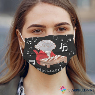 Music Mask Piano Mask Meowzart Cloth Mask LH Gifts For Cat Lovers